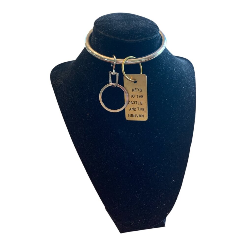 Creative Co-op wristlet key chain with charm